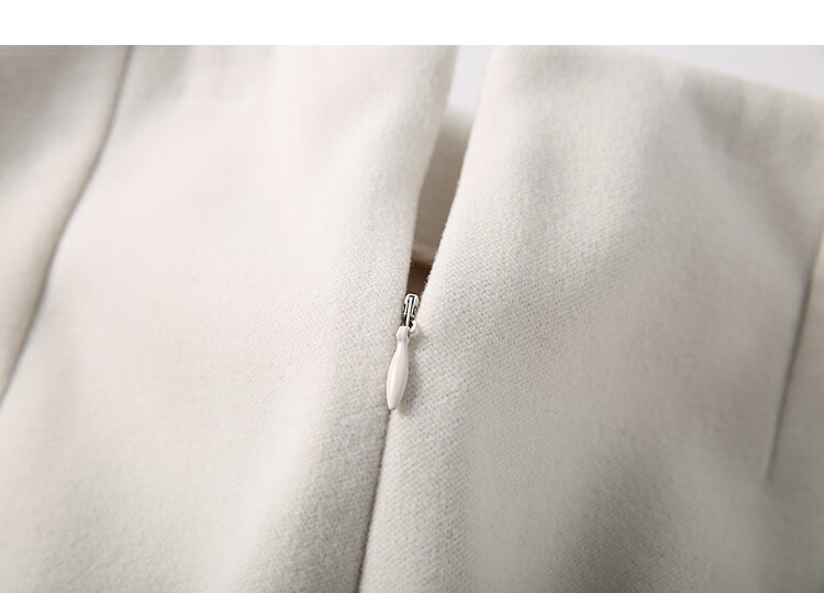 Demana Amber Glow Winter Commuter Elegant Wool Blend Side Slit X-Shaped Mermaid Women's Skirt 4