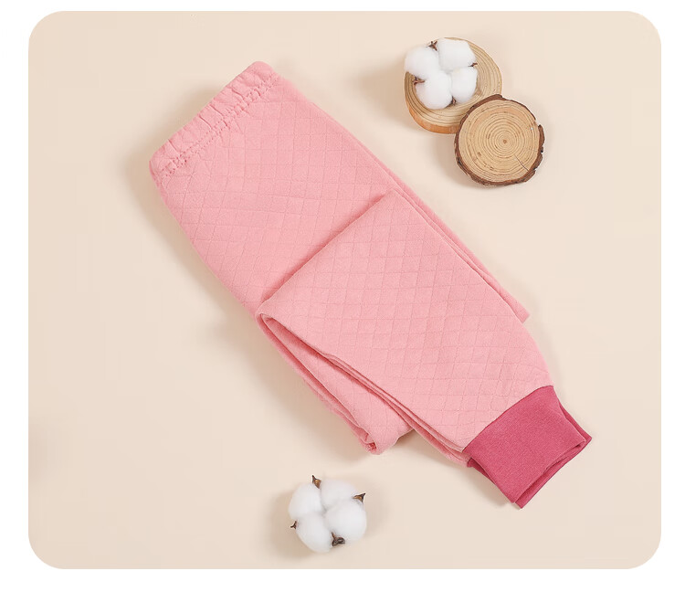 Hodohome Children's Thermal Pants, Boys' Three-Layer Padded Thickened Autumn Pants, for Older Children, Air Layer Cotton Single Pants, 273 140 29