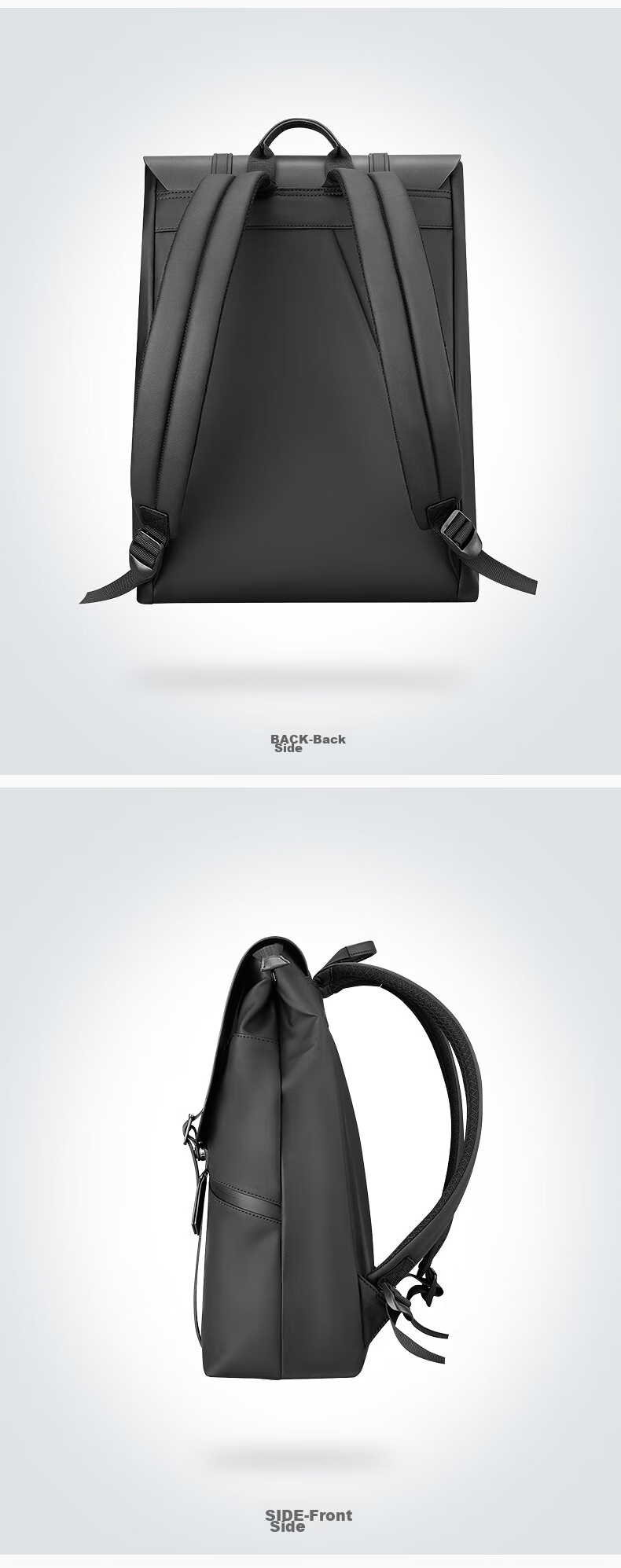 MARK RYDEN Minimalist European-Style Backpack, Large Capacity School Bag, Travel Bag, Laptop Bag, Backpack, Light Luxury MR1622 Elegant Black 11