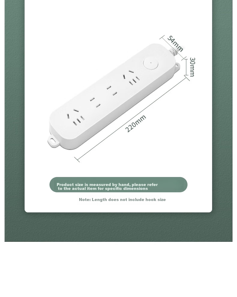 Deli 33913 Ya Bai Series New National Standard Power Strip/Extension Cord/Power Bar/Surge Protector/Power Strip with 4 Outlets, Total Length 1.8 Meters, 1 Pack 11
