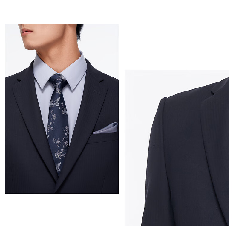 Goldlion [Pure Wool] Spring And Summer Men's Dark Twill Jacquard Slim Fit Business Formal Dress Pants 3