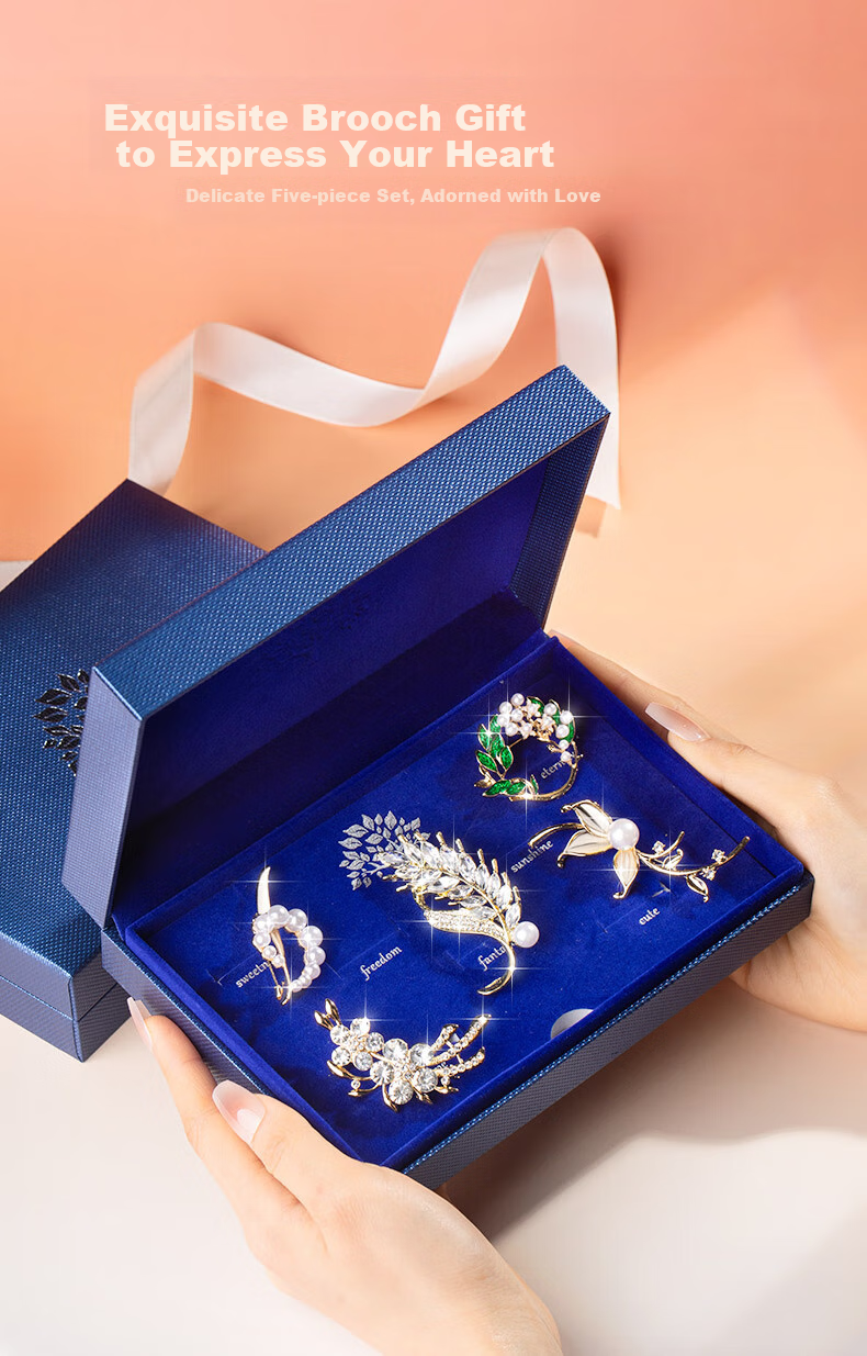 Mini & Yaya High-End Brooch Gift Box Set, Women's Corsage, Niche Design, Elegant Valentine's Day And Birthday Gift for Girlfriend 1