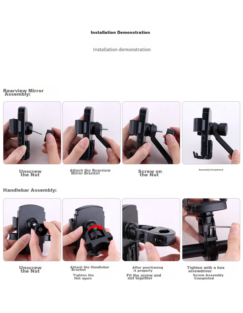 FOREVER Universal Phone Holder for Mountain Bikes, Road Bikes, Electric Bikes, Motorcycles, Cycling Accessories, Food Delivery And Navigation Mount, Shock-Absorbing Handlebar Clamp 16