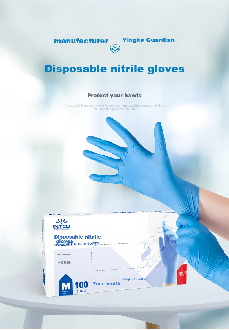 INTCO Disposable Nitrile Gloves, Food-Grade, for Household And Kitchen Use, Dishwashing Gloves, 100 Pieces/box, Size L 1
