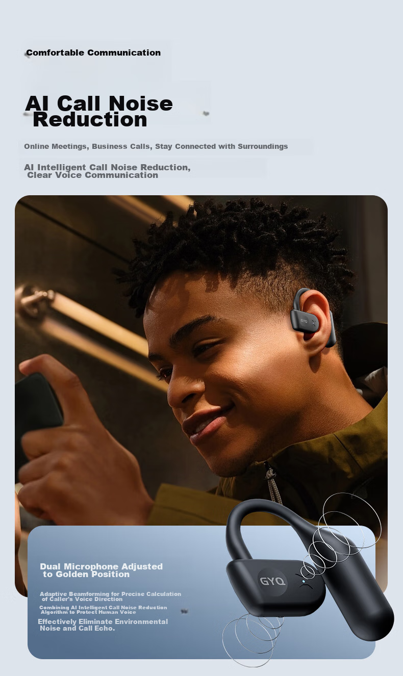Guiyin [2026 New Model] Bluetooth Earphones, Over-Ear Wireless Non-Bone Conduction Clip-On Sports Running Music Noise-Cancelling + Ultra-Long Battery Life, Comfortable for Ears, No Pain, Invoice Available 11