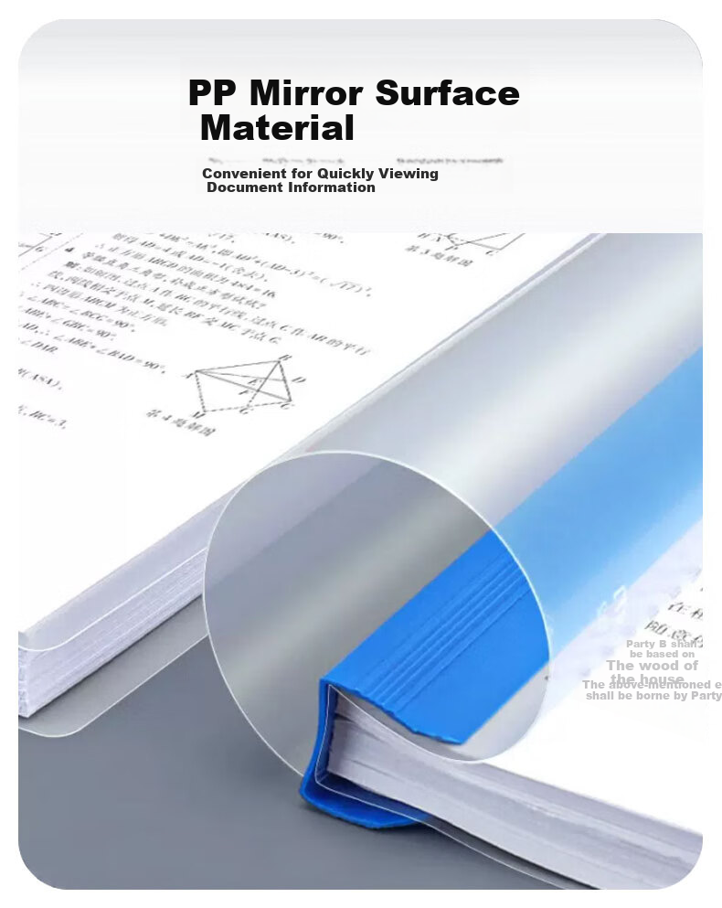DOCON 10 A4 Transparent Lever Arch Files, Triangular Water Drop Plastic Pull Rod Folders, Document Organizers for Students' Exams, Product Inspection Reports, Desktop Storage, 10mm White 14C 8