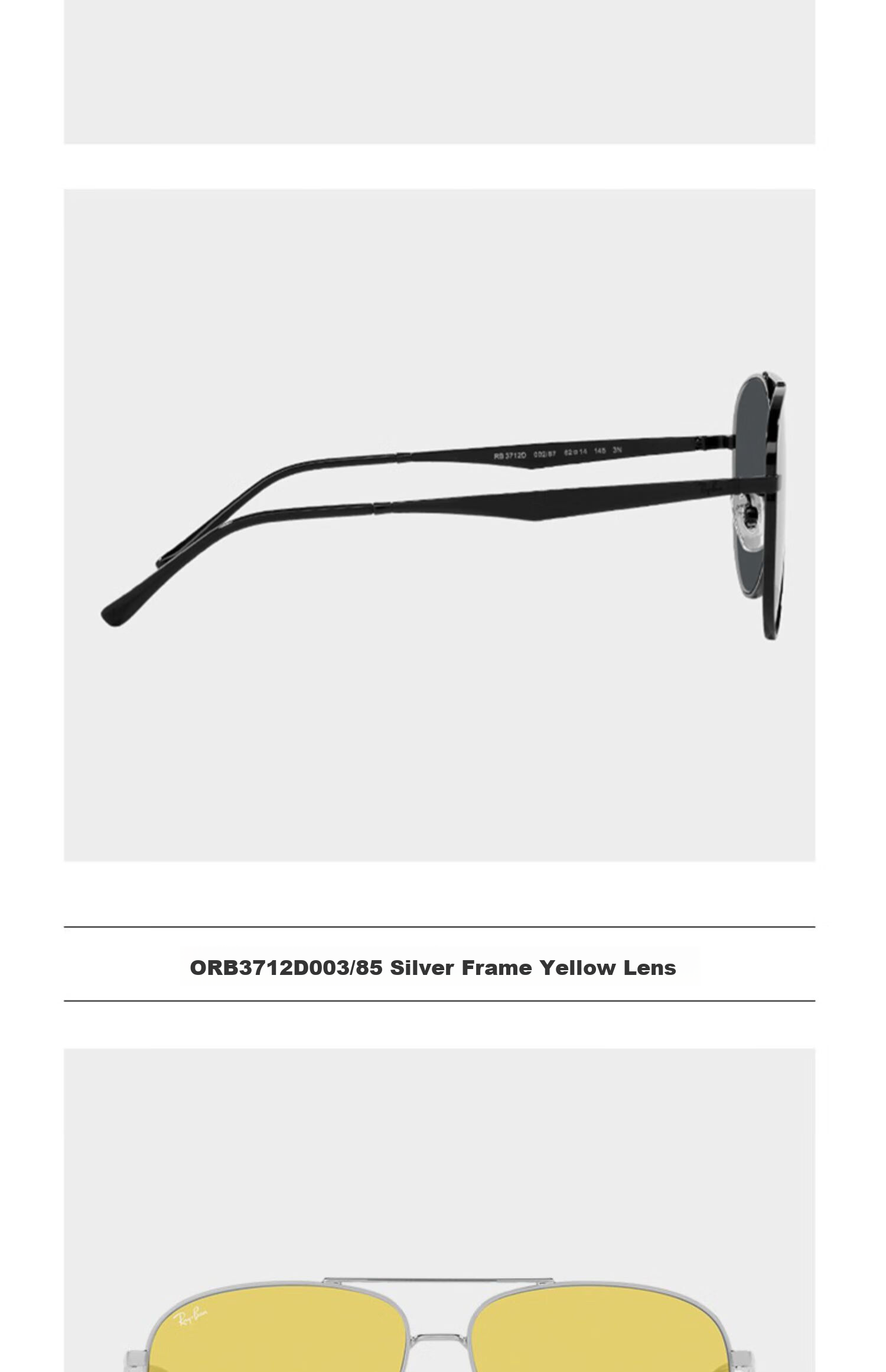 RayBan Sunglasses, Classic Aviator Style, Fashionable Sun Protection Glasses, RB3712D 004/8G 9