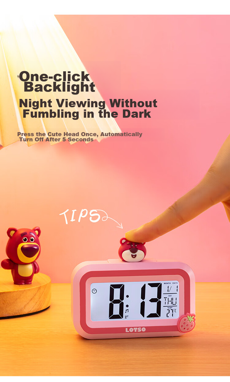 Disney Electronic Alarm Clock Timer Smart Alarm Clock for Children, Elementary School Students' Wake-Up Device, Boys' Study Supplies, Time Management Tool, Graduation Gift - San Yan Zai 7
