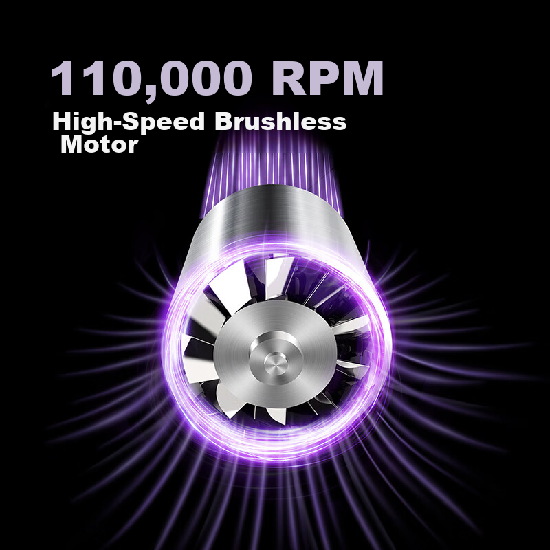 POVOS High-Speed Hair Dryer for Home Use, Negative Ion Hair Dryer, High-Power Quick-Drying Low-Noise PH9909 Amethyst Crystal Birthday Gift for Girlfriend Or Wife