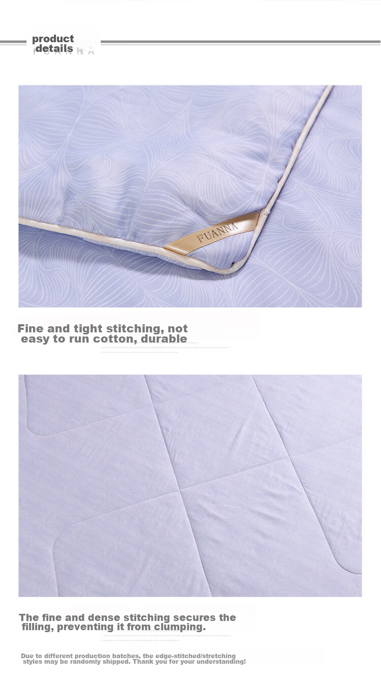 FUANNA Summer Cooling Quilt, 30% Soy Fiber Air Conditioning Blanket, Machine Washable, Bare Sleeping Cool-Feeling Quilt, Thin Summer Comforter Core, 203x229cm 13