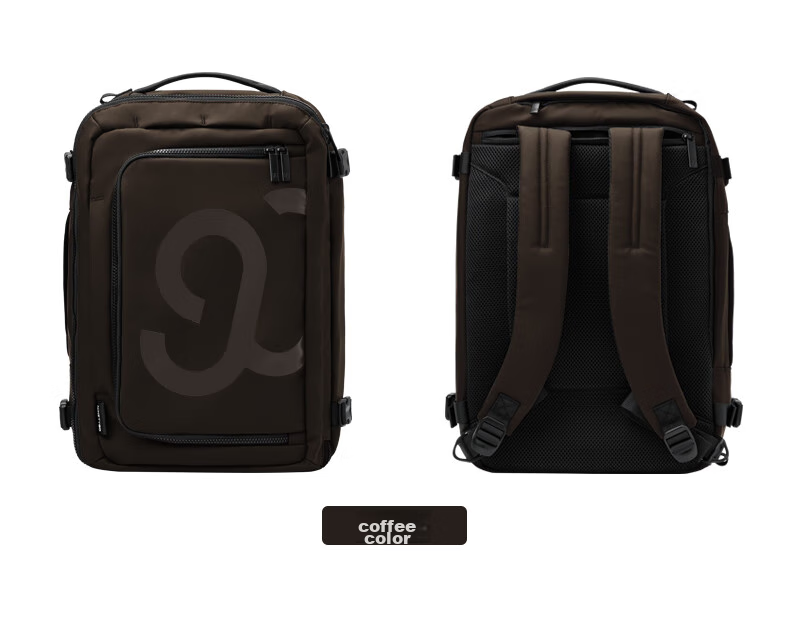 90Fen Outdoor Backpack, Large Capacity Travel Bag for Men And Women, Sports Backpack with Hand-Held And Crossbody Options, Coffee Color 12