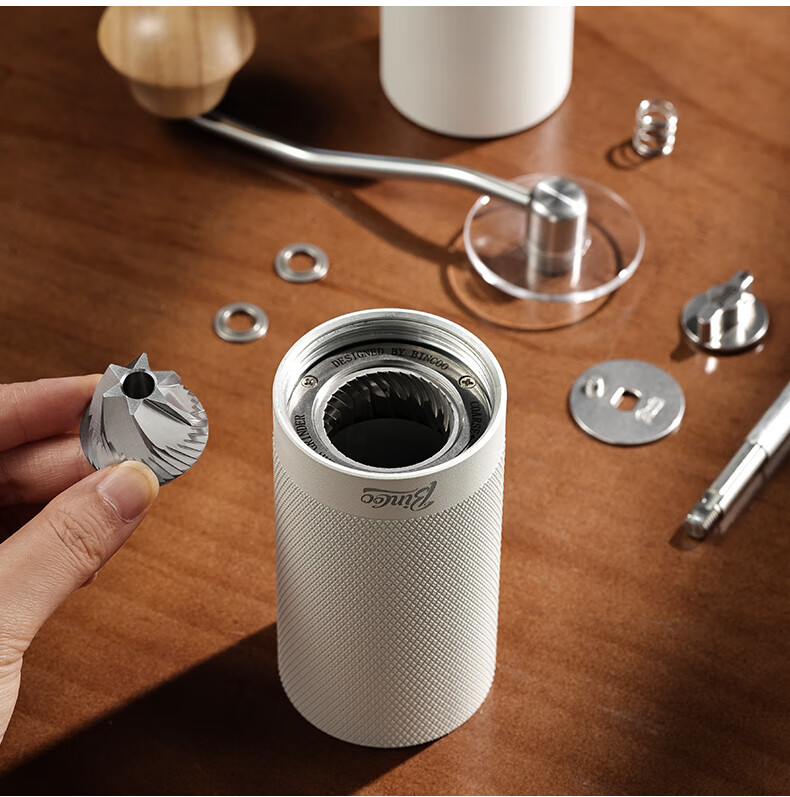 Bincoo Hand-Cranked Coffee Grinder with CNC Steel Core Hexagon, All-In Manual Italian Coffee Machine, Coffee Bean Grinder 14