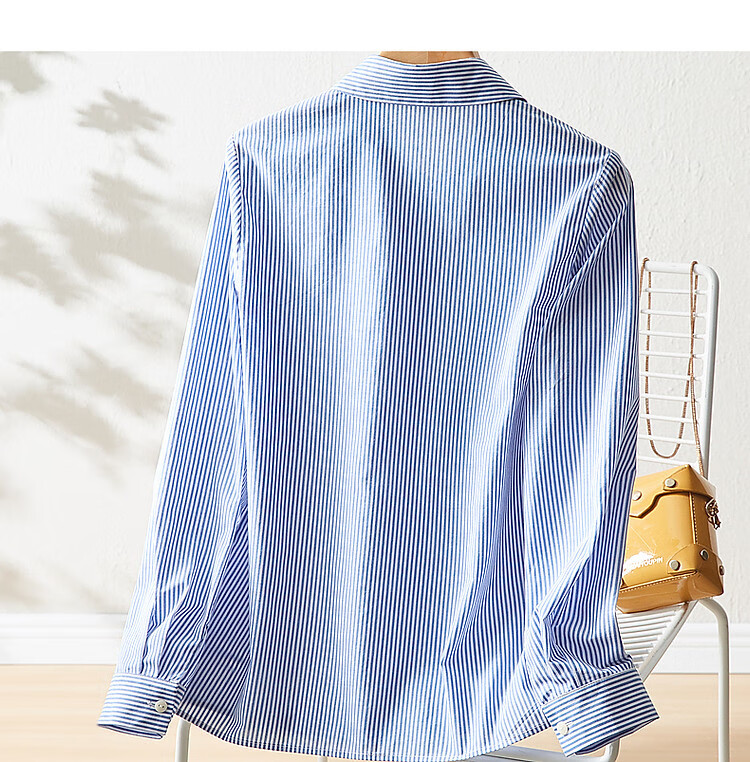 Dme [Career Art Collector] Spring And Autumn Breathable Simple Lapel Shirt, Long-Sleeve Fitted Blouse, Women's Top 22