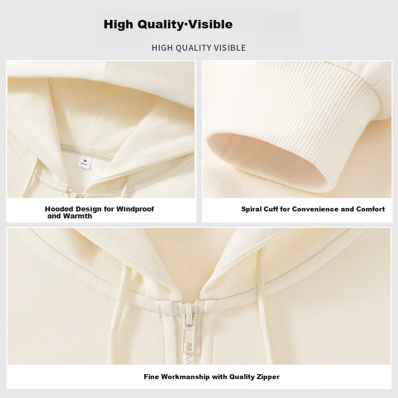 Jeanswest Hoodie for Women, Spring And Autumn New Style Jacket, Women's Cardigan with Hood, Couple's Clothing, Petite Casual Loose Fit for Men And Wome