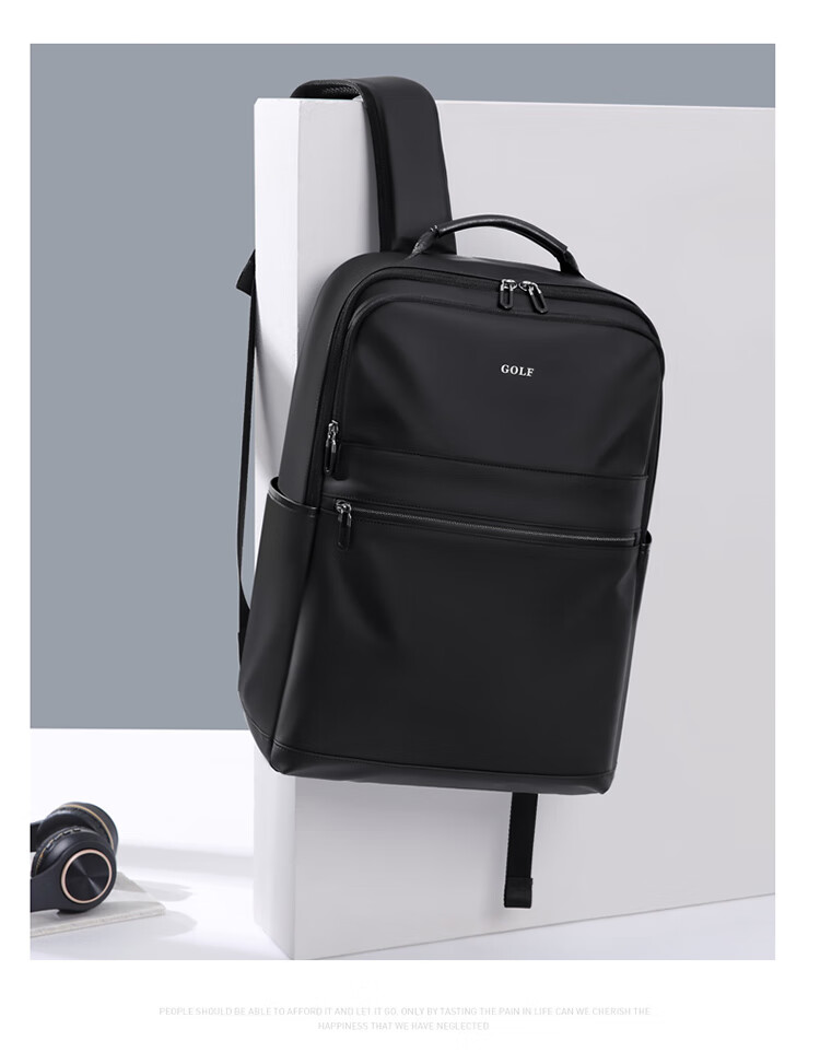 GOLF Backpack for Men, Casual Double Shoulder Bag, 15.6-Inch Laptop Bag, Water-Resistant Student Backpack for Travel And Business Trips 16