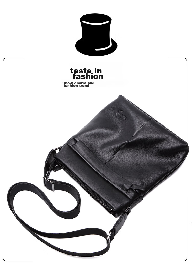 CROCODILE Genuine Leather Fashion Casual Top-Grain Cowhide Men's Business Shoulder Crossbody Bag T2423, Gift for Boyfriend 12