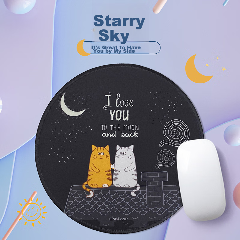 EXCO Don't Go to Work? Stay Mini Mouse Pad Small Size Oval Computer Desk Mat Fine Surface Gaming Keyboard Small Pad Portable Washable 0552 3