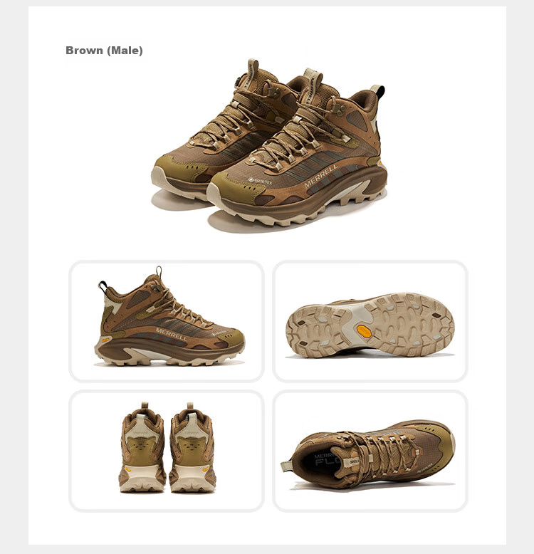 Merrell MOAB SPEED 2 MID GTX Women's Mid-Top Outdoor Waterproof Non-Slip Lightweight Trail Running Hiking Shoes 15