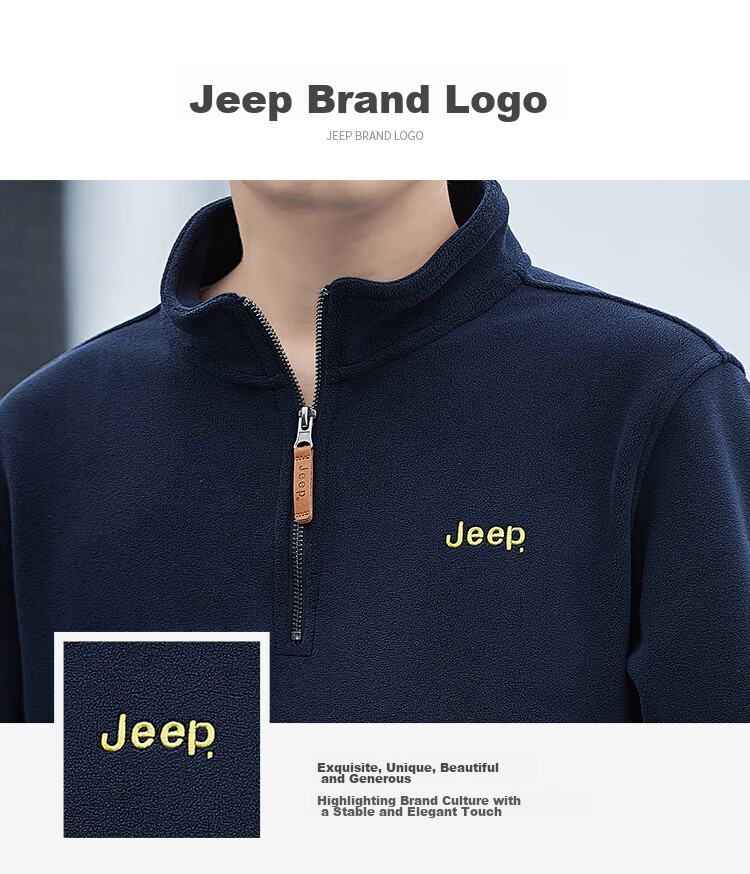 JEEP Men's Sweatshirt, Loose-Fitting Long-Sleeve T-Shirt for Autumn And Winter, Fleece-Lined Thick Warm Clothing, Black, 3XL 4