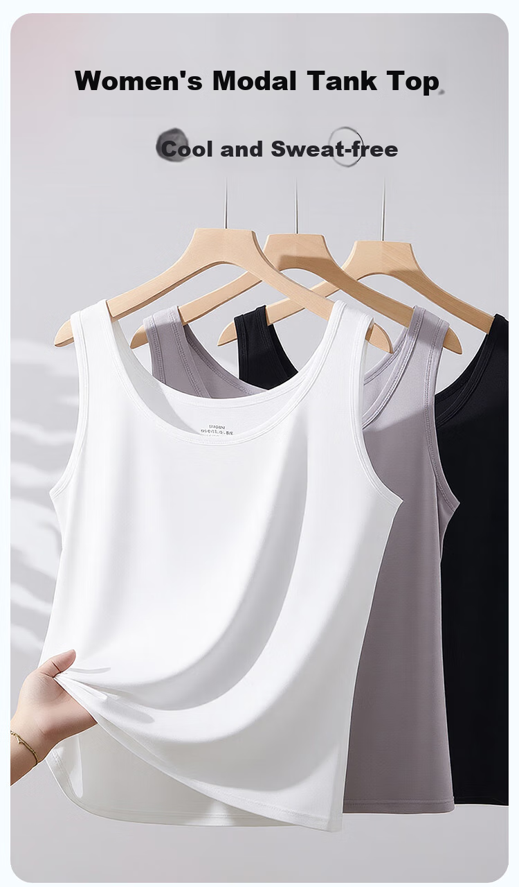 Comfortable and Cool Modal Camisole with Side Coverage, Perfect for Layering, Women's Thin Summer Tank Top 1