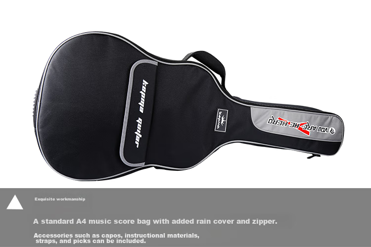 KEPMA KEPMA KB01 Kamaka Guitar Case, Thickened Foam Waterproof Instrument Bag, 40/41 Inch Handheld And Shoulder Backpack 8
