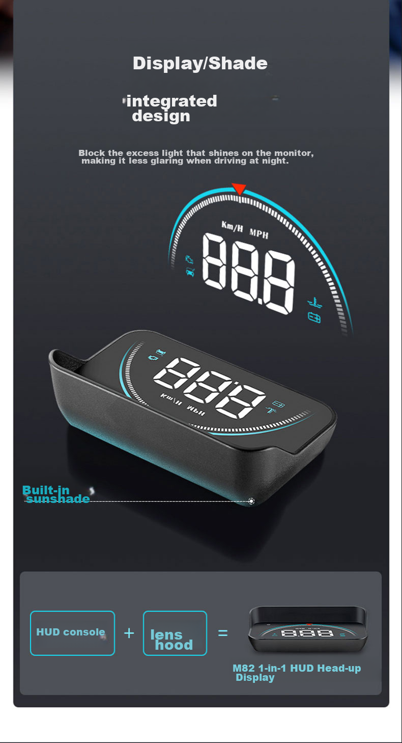 XINWUZHIJING M8 HUD Head-Up Display, Universal OBD Car Navigation System, High-Definition Projection for Driving, 2026 Model 10