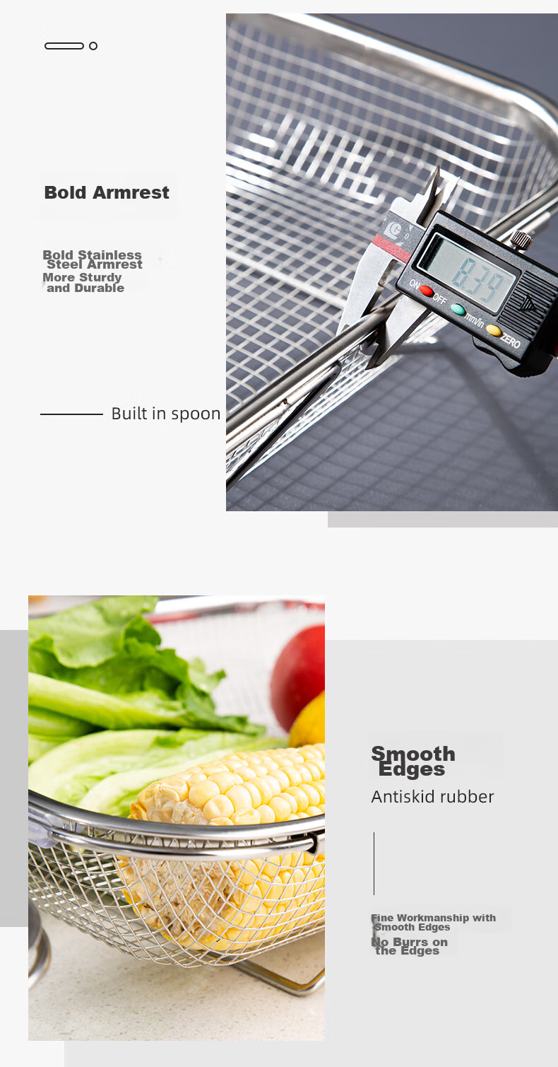 Newair Stainless Steel Draining Basket, Sink Drainer Rack, Extendable Dish Rack, Dishwashing Sink Fruit And Vegetable Washing Basket, Storage Rack 16