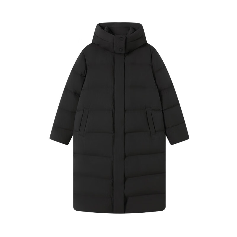 JD Original down Jacket for Women, 90% Duck Down, Puff Mid-Length Style, Fashionable And Versatile, Winter 2025 New Thick Coat, Black, 2XL