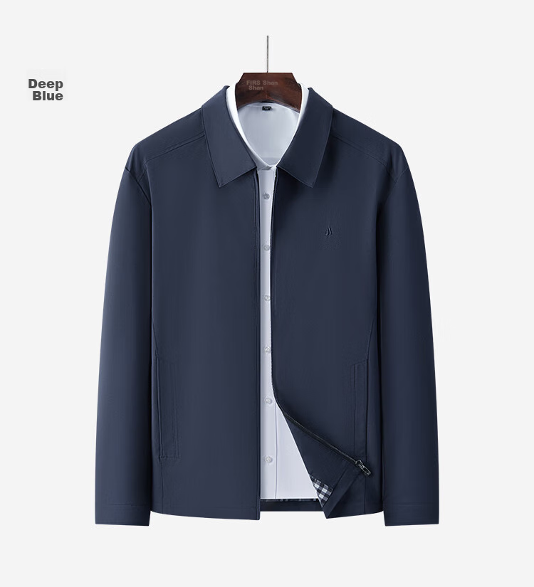 FIRS Executive Jacket for Men, Lapel Collar, Business Casual, Embroidered, Wear-Resistant, Windproof, Retro Cotton Feel, Cadre Clothing, Outerwear for Me 20