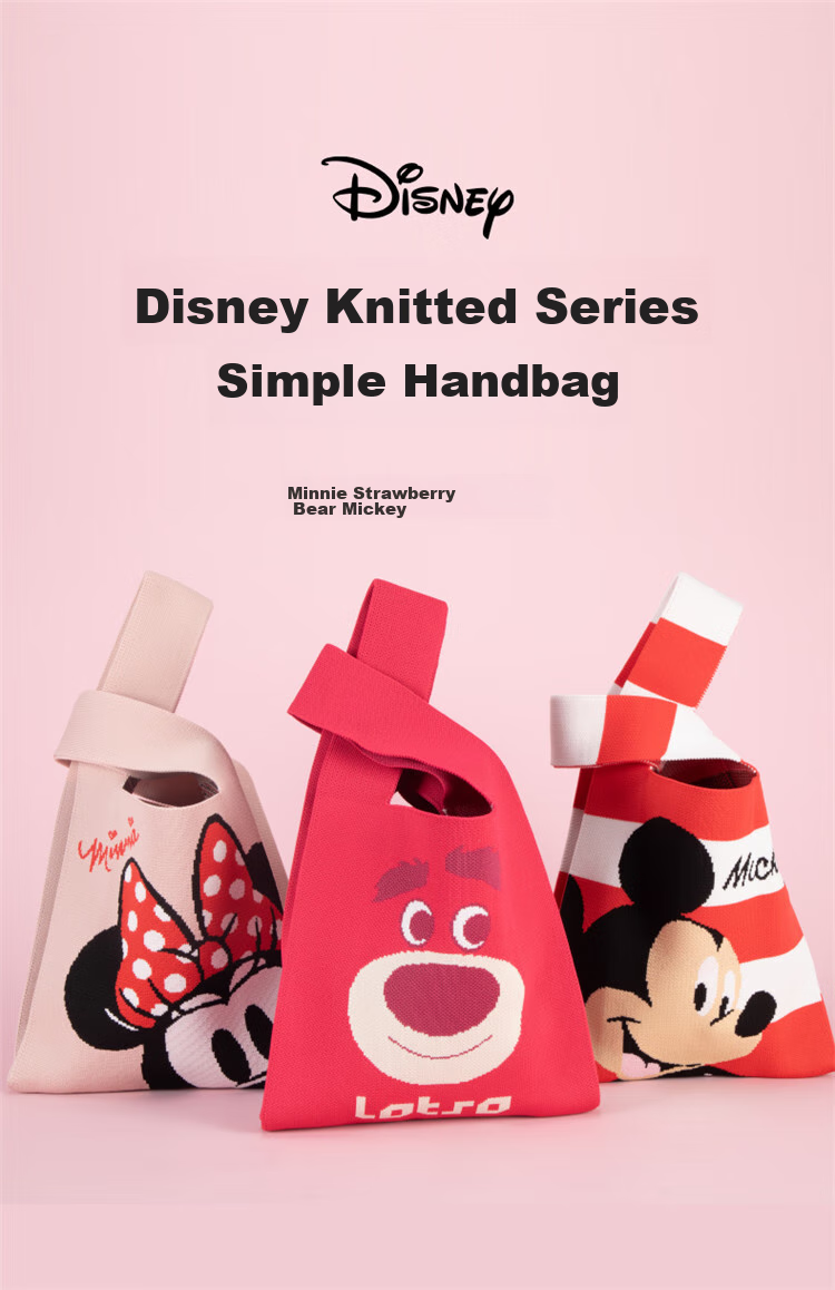 Disney Handbag, Women's Bag, Fly-Knit Bag, Tote Bag, Cute Small Purse, Birthday Gift for Women, Mickey Mouse 2
