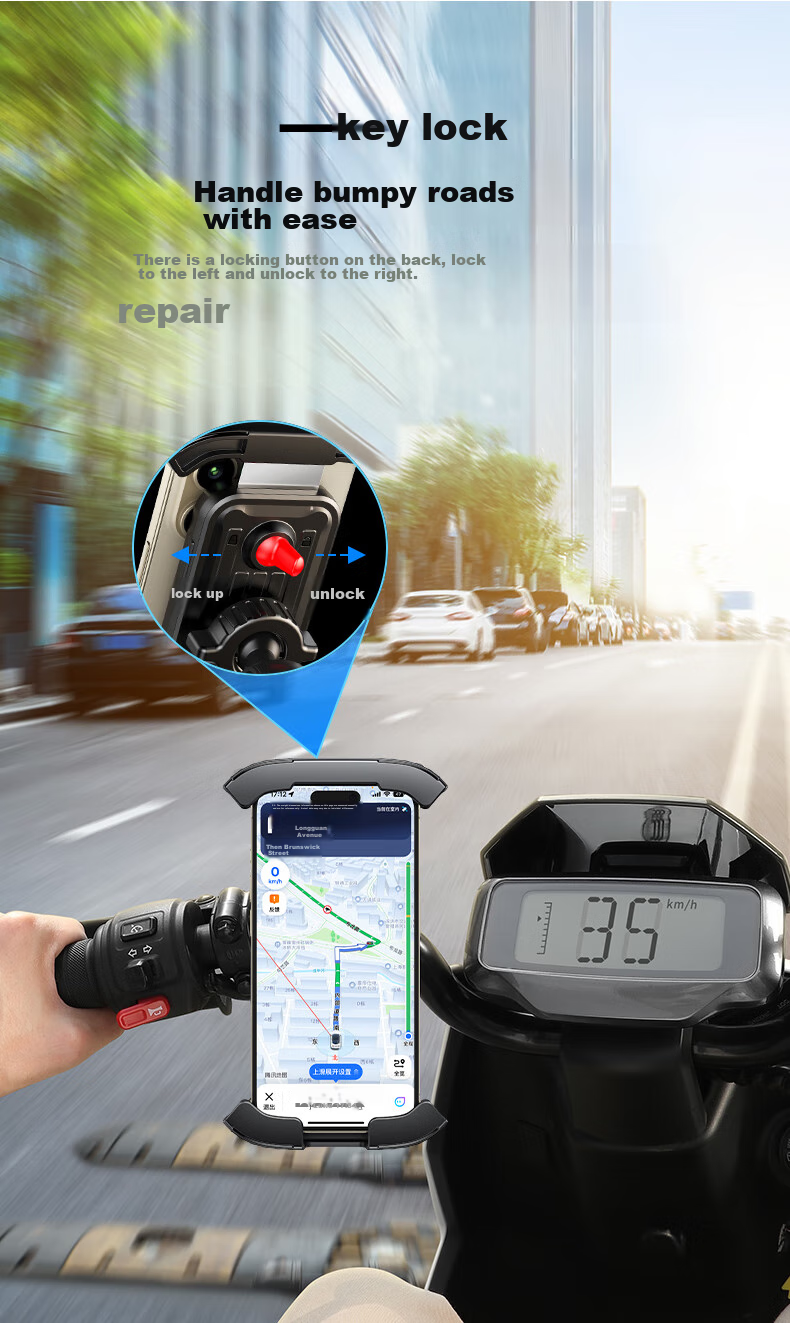 UGREEN Car Phone Holder, Electric Bike Magnetic Navigation Mount, Universal Multifunctional Holder for Bicycles And Food Delivery 8