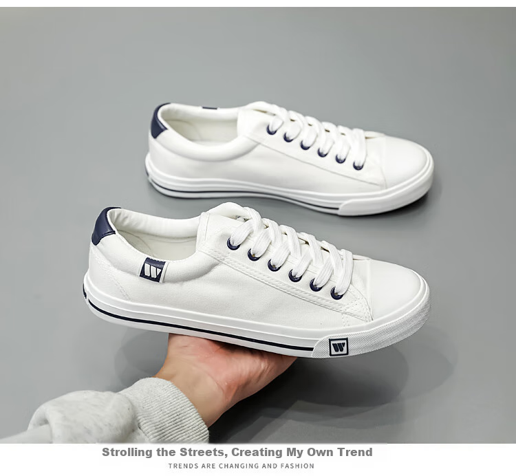Warrior Canvas Shoes for Men And Women, Versatile Lace-Up Classic Canvas Shoes, Wear-Resistant Low-Top Sneakers WXY709T Black 35 8