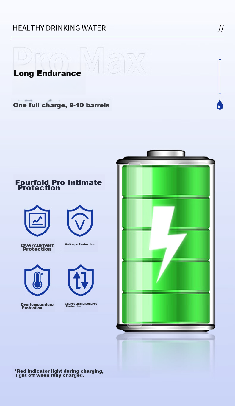 ZILU Electric Water Dispenser with Dual Pumps, Faster Water Flow, Long Spout, 2000mAh Extra Large Battery 6