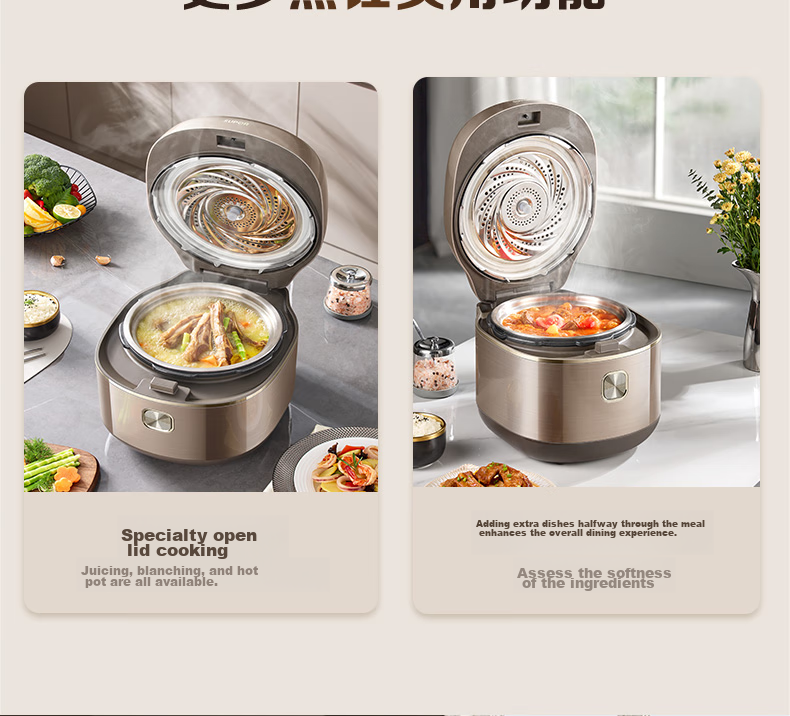 SUPOR New High-Pressure 140kPa Quick Release Titanium Fresh Breath IH Electric Pressure Cooker 5L 2200W 316L High-Pressure Pot for 4-6 People SY-50FH5999Q 15