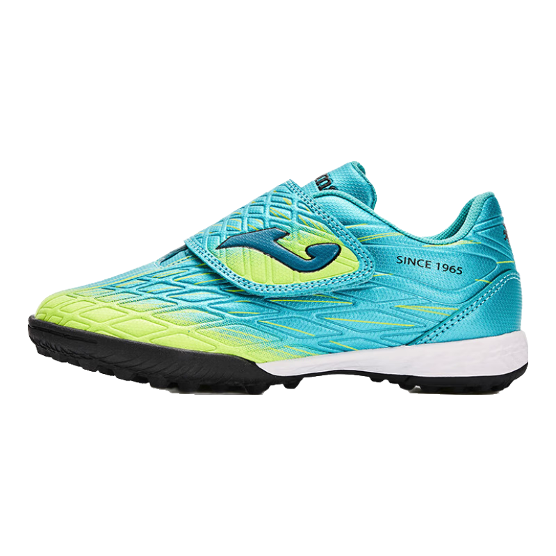 JOMA Soccer Shoes for Children TF Turf Cleats Boys Girls Youth Non-Slip Wear-Resistant Velcro Football Training Shoes Lake Blue 30
