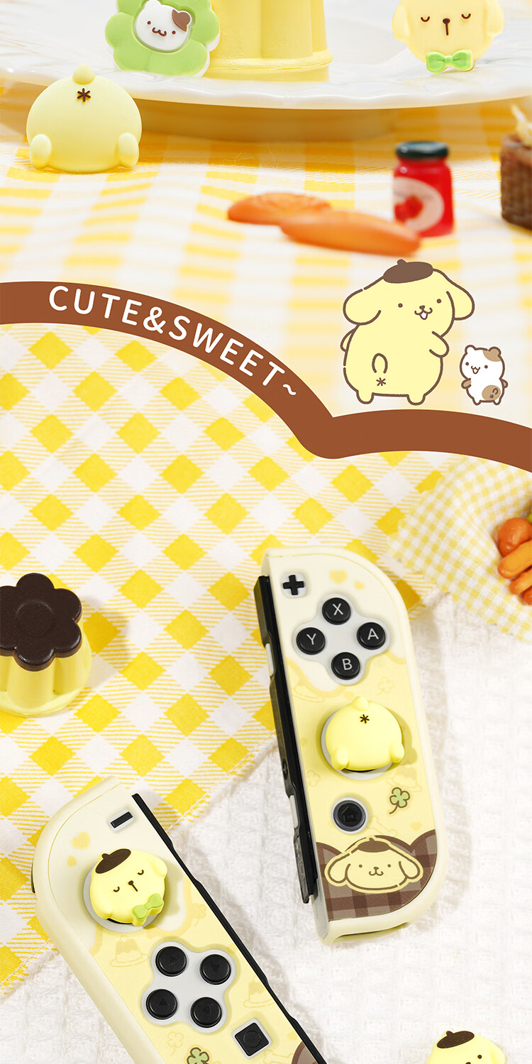 Jixiang SWITCH Joystick Cap, Suitable for Switch/OLED/NS/Lite Hello Kitty Silicone Handle Button Protective Cap, Cute 4