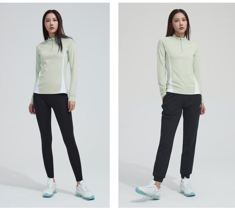 CAMEL Thin Fleece Sports Top for Women, Stand-Up Collar Long Sleeve Running Fitness T-Shirt C1W14L0623 Peach Pink S 30