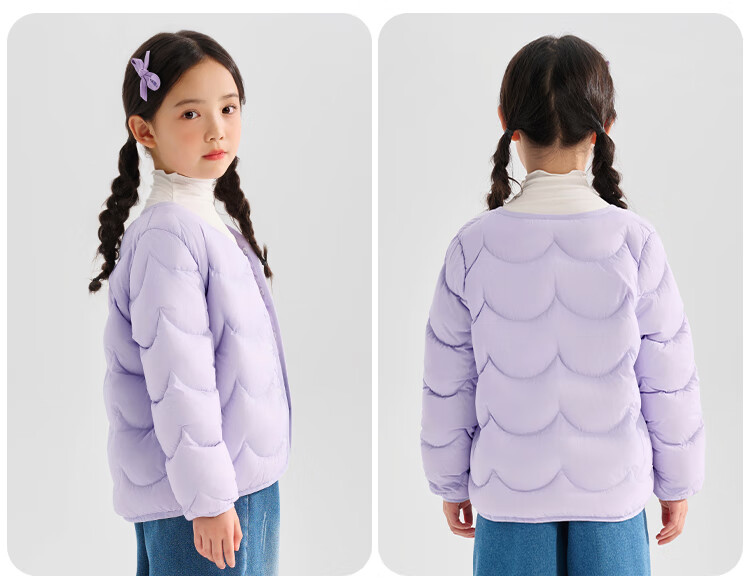 QQ DUCK Children's Lightweight down Jacket, Boys' School Uniform Essential, Warm Coat for Girls, Inner Liner for Winter Clothing 10