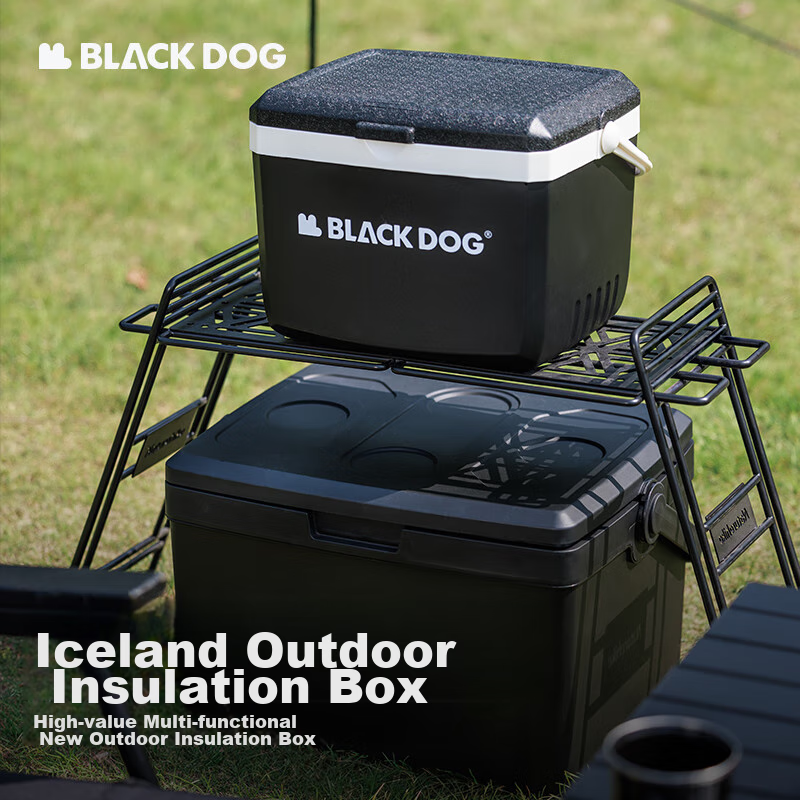 Black Dog Outdoor Cooler Box for Camping, Picnic, Cold Storage, Food Preservation, Takeout Delivery, And Fishing - 13L Night Black