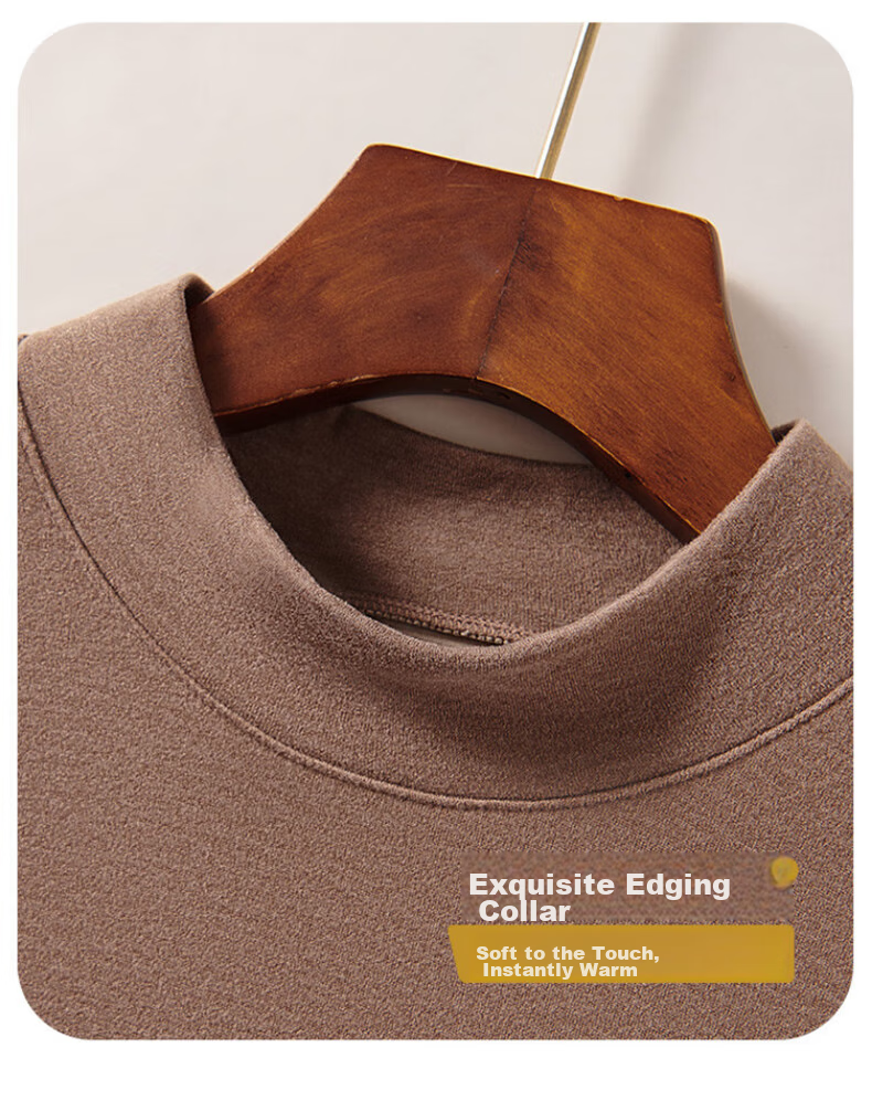 LangSha Men's Wool And Silk Blend Sweater [2026 Autumn/Winter New Arrival], Base Layer, Warm Top, 7A Antibacterial, Fleece-Lined, Heat-Generating 18