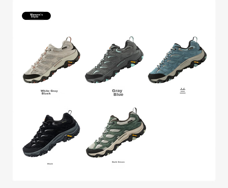 Merrell MOAB3 GTX Hiking Shoes, Outdoor Waterproof Sports Climbing Shoes for Men, Vibram Outsole, Non-Slip Breathable Winter Shoes, Size 42 3