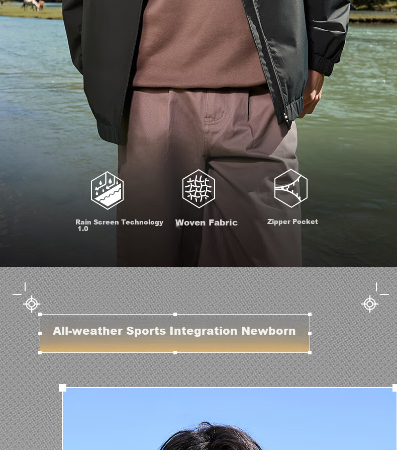 361° Men's Jacket, Spring And Summer, Water-Repellent, Stand-Collar, Sports Outdoor Jacket, Windbreaker for Men, 652534603-1 2