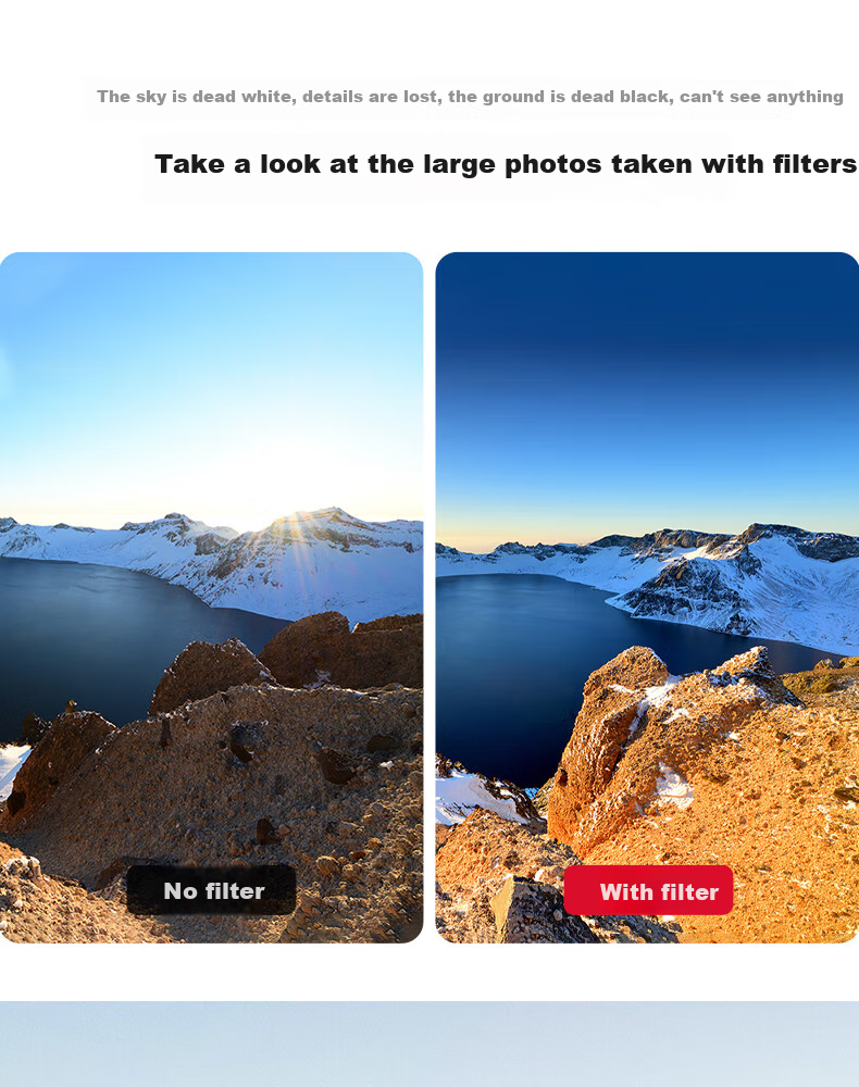 Kase GND0.9 Graduated Filter, 58mm, Soft Gradient Filter, Multi-Coated Glass, Sunrise And Sunset Photography, Balance Light Ratio, AGC 2