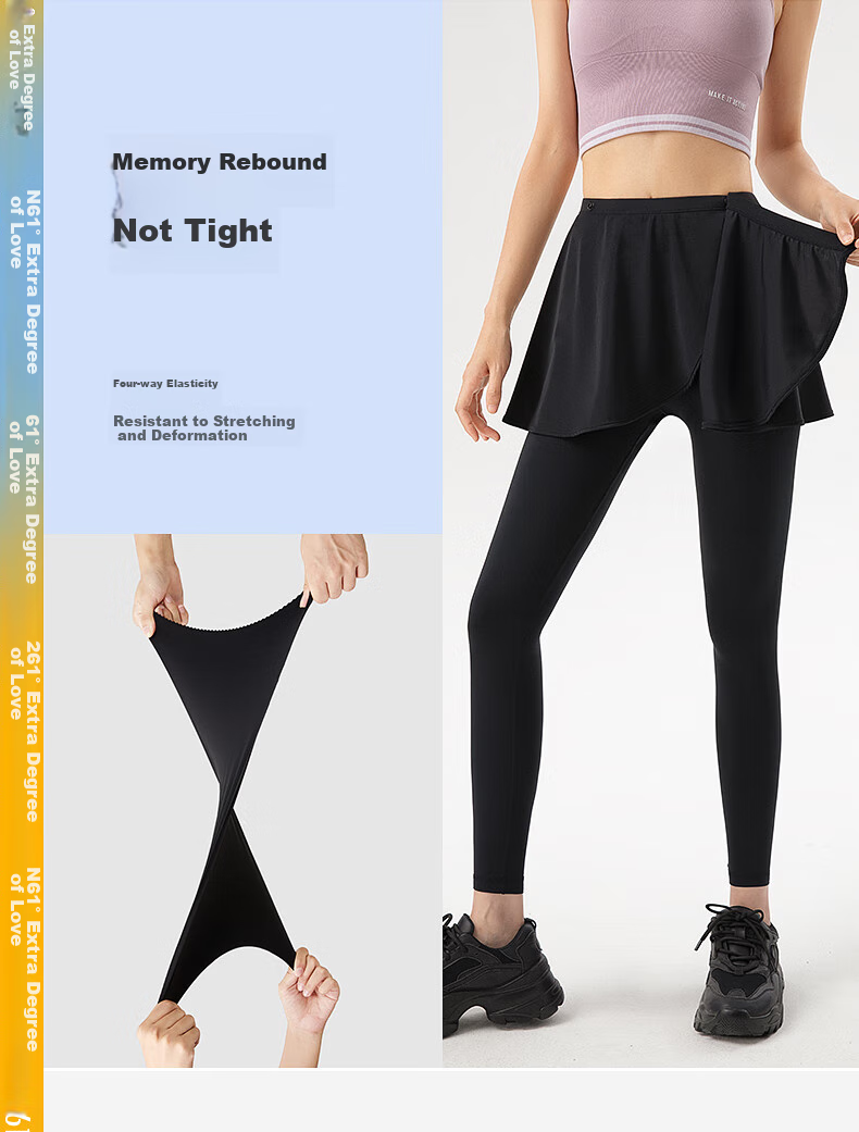 361° Yoga Pants, Skirt Cover-Up, Anti-Exposure, One-Piece Outer Layer, Sports Hip-Covering Skirt, Short Yoga Skirt, Running Skirt Cover-Up 11