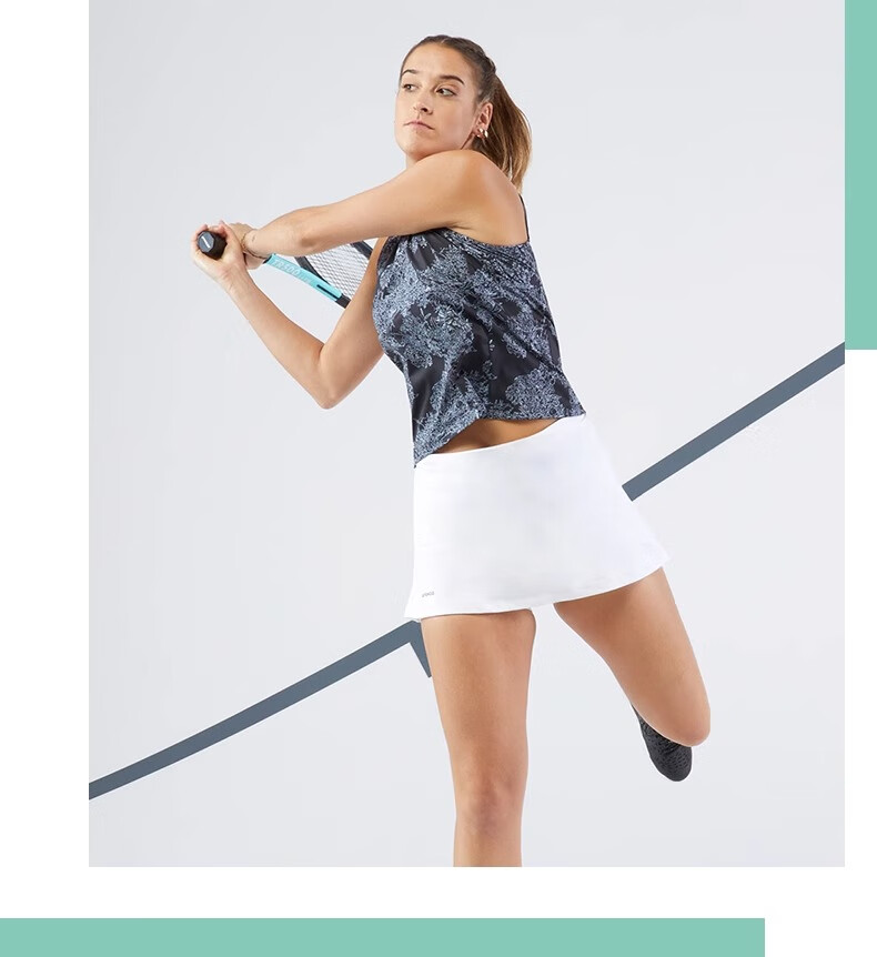 DECATHLON Women's Sports Skort Summer Short Skirt Tennis Skort Elegant Black 2XS-2696866 11
