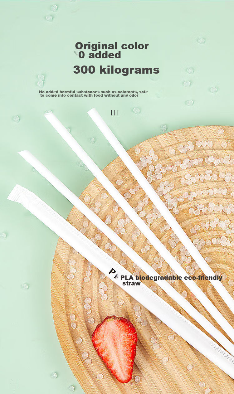 SHUANG YU Disposable PLA Biodegradable Straws, 100 Pieces, for Pregnant Women And Children, Suitable for Juice, Drinks, And Milk Tea 3