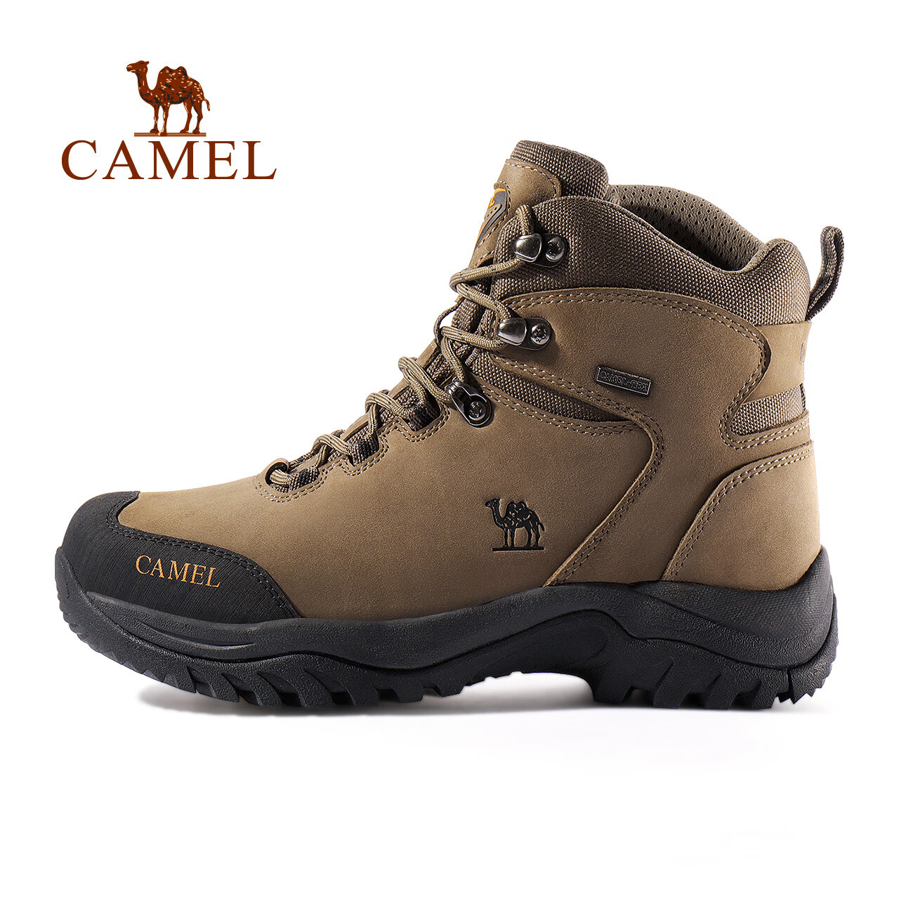 CAMEL Outdoor Hiking Boots for Men And Women, Waterproof Non-Slip Trekking Shoes with Shock Absorption, Wear-Resistant High-Top Work Boots Made of Cowhide Leather