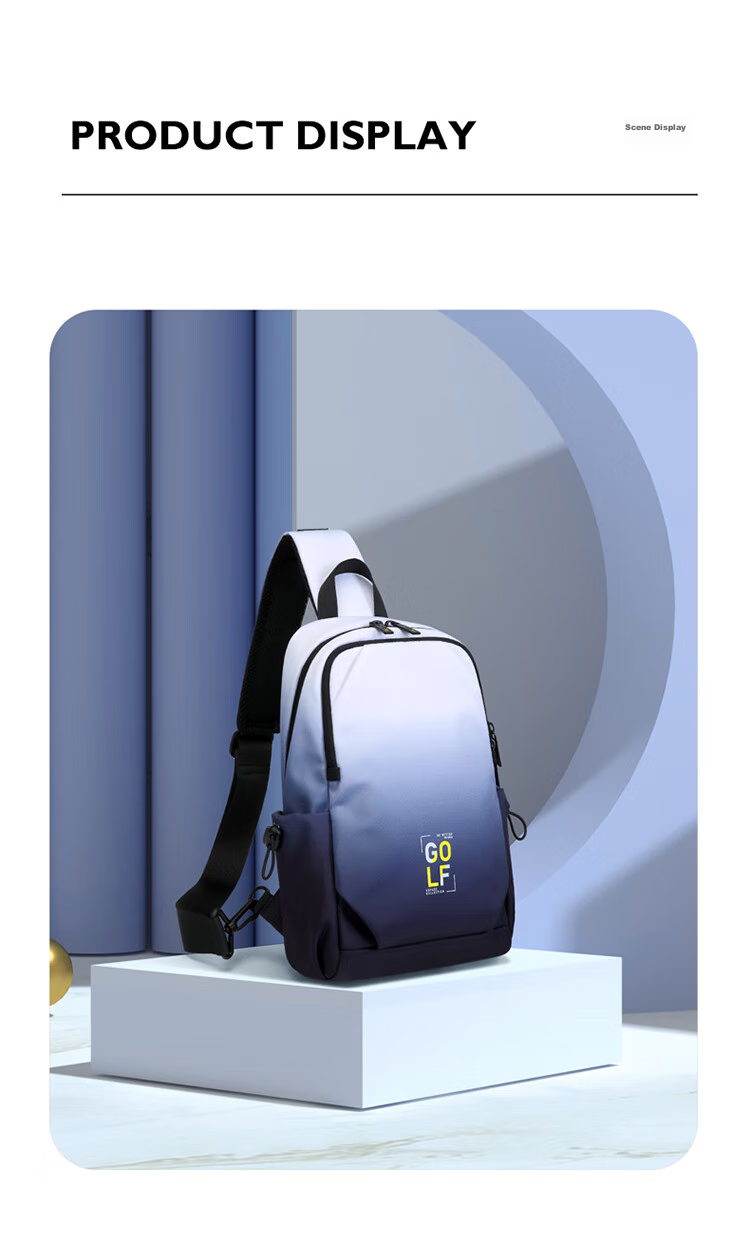GOLF Chest Bag, Unisex Shoulder Crossbody Bag, Gradient Phone And IPad Bag, Water-Resistant Sports Small Backpack, Cycling Waist Pack 8