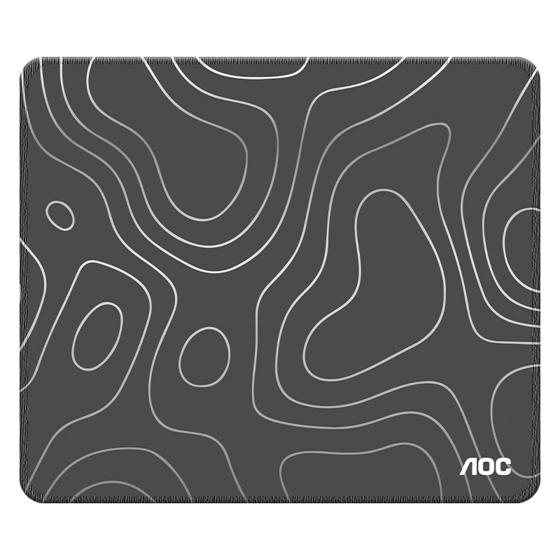AOC Full-Property Series Gaming Mouse Pad, Medium And Small Sizes, 350*300*3mm, Thickened with Locked Edges, Office Keyboard Computer Desk Pad, M122/93 Abstract Black