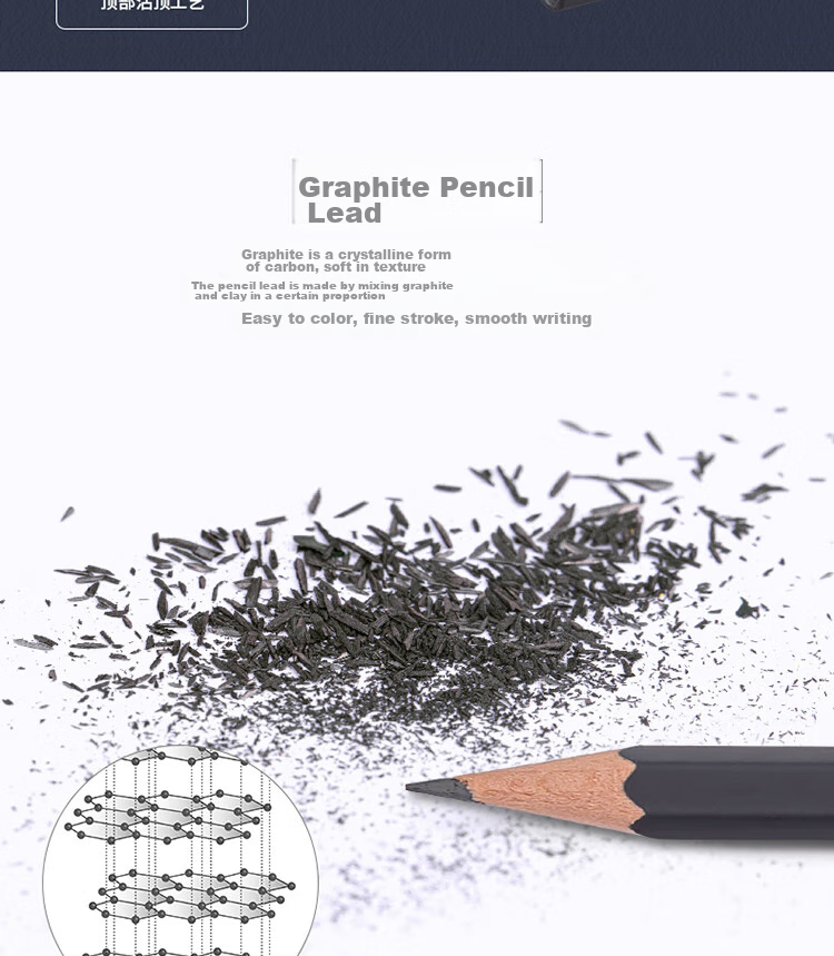 Deli Drawing Pencils, 12 Pieces, 2B Sketching Pencils, Hexagonal Barrel for Students, Black Lead Art Pencils for Sketching And Drafting, Specialized for Beginners, Back-To Stationery 7